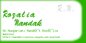 rozalia mandak business card